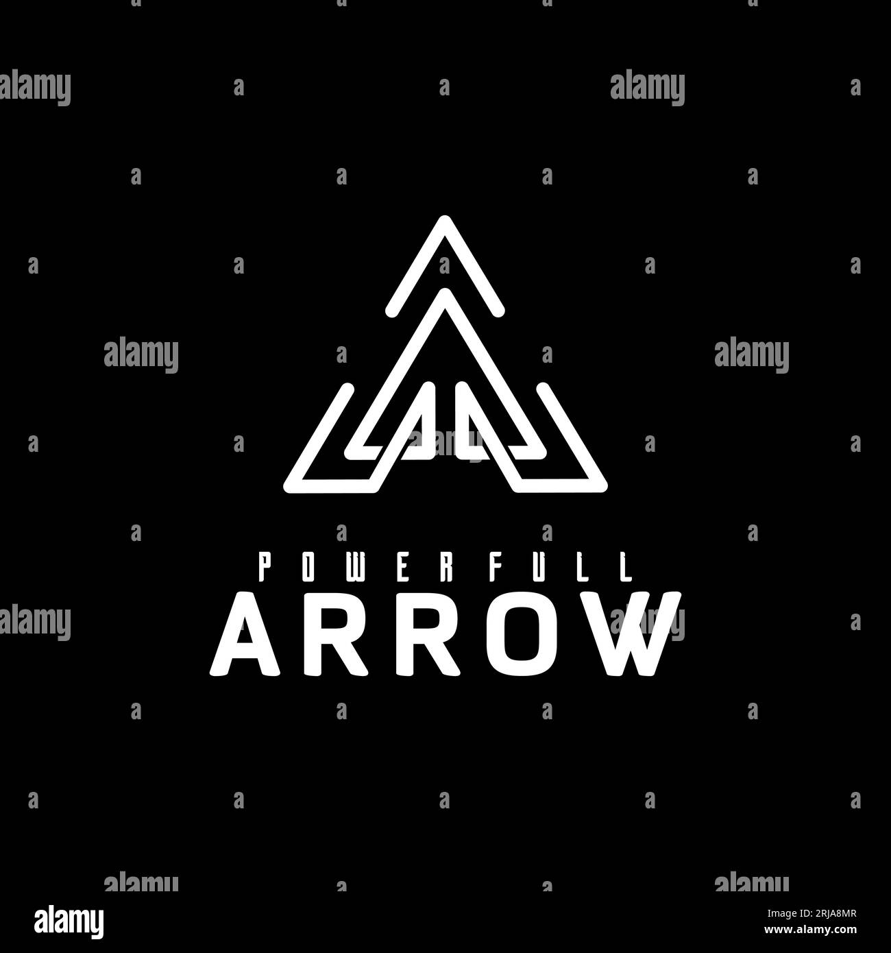 Letter A and Arrow Logo Stock Vector