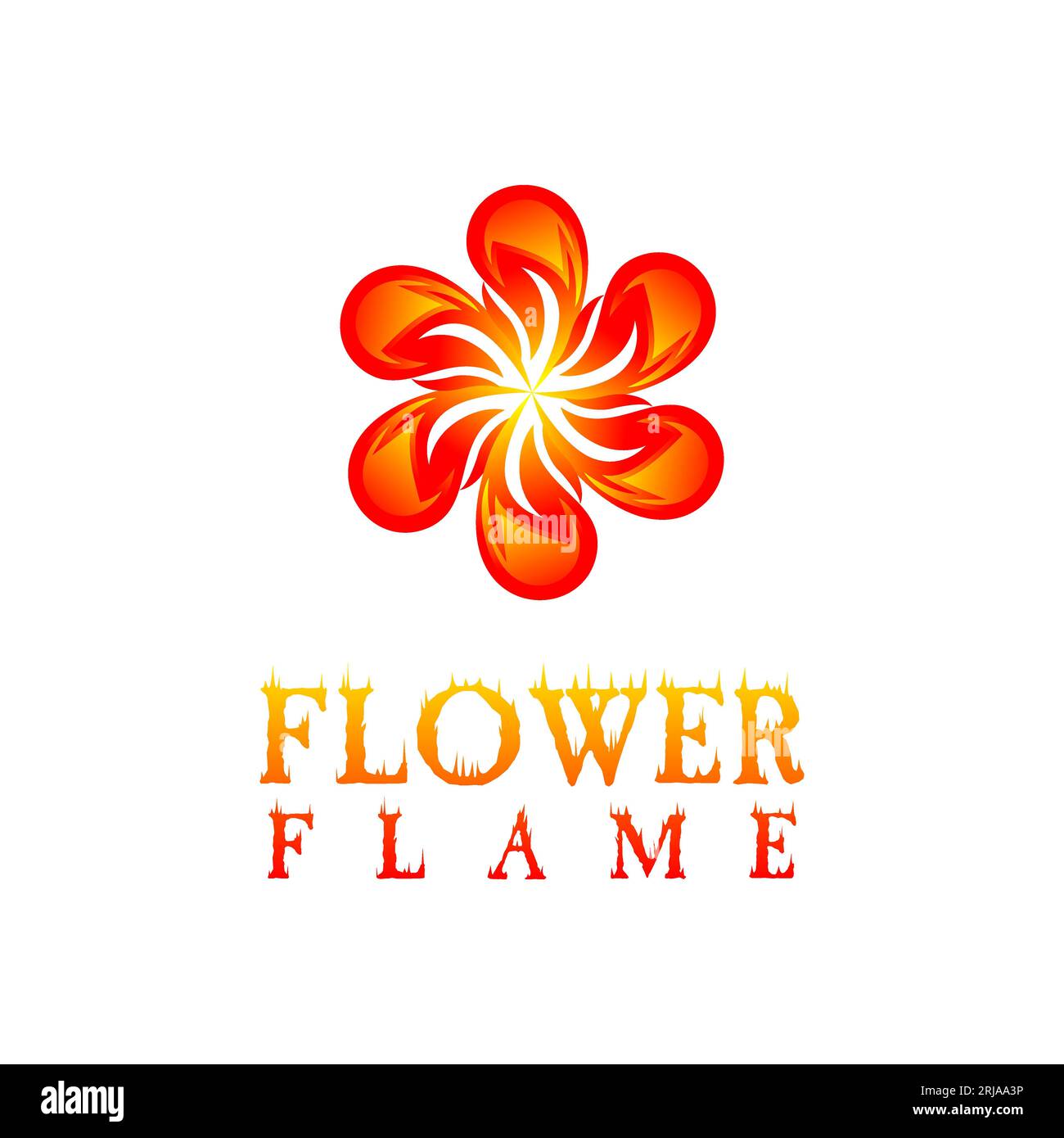 Circular Sparks Logo Makes Flowers Stock Vector