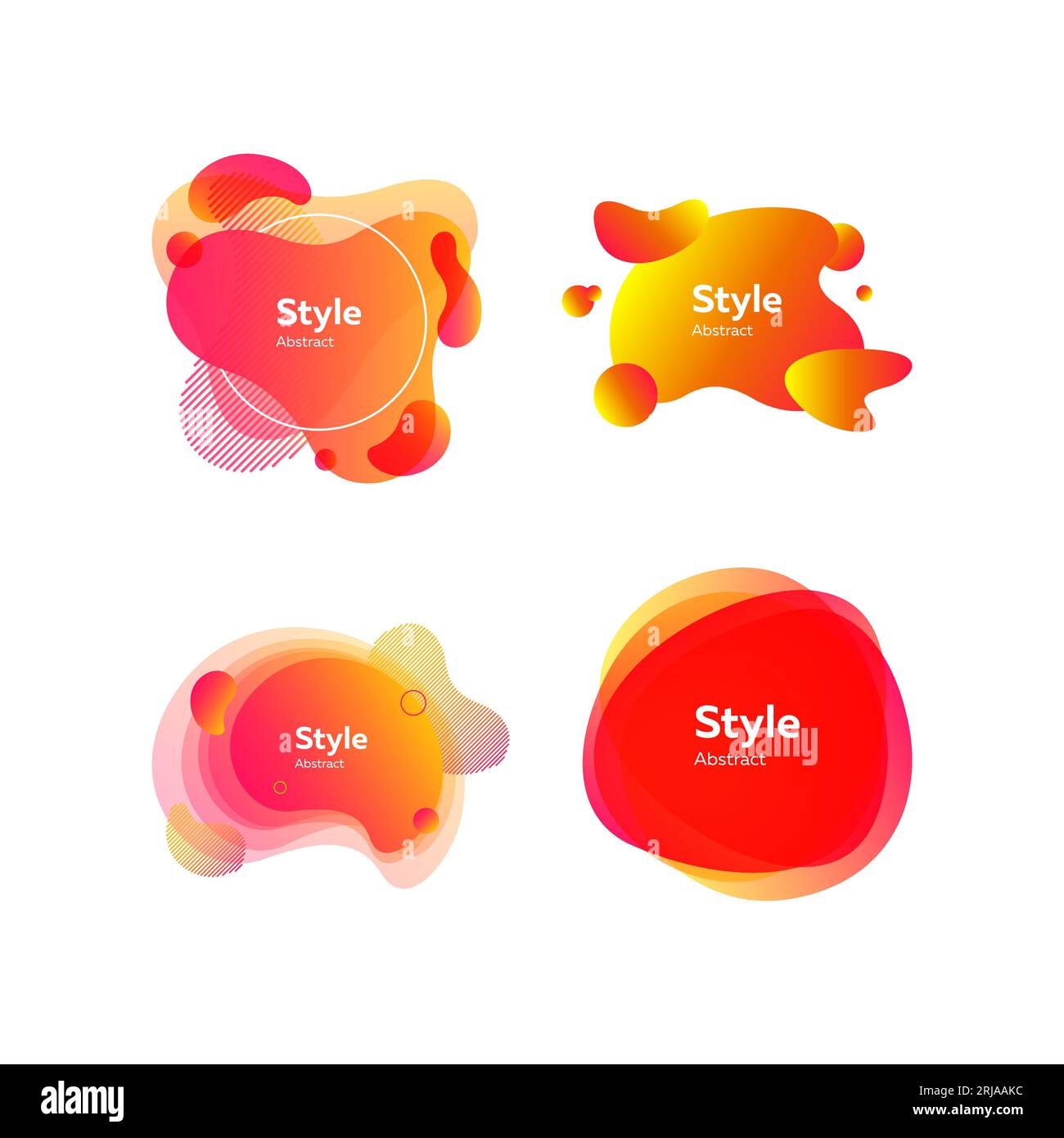 Set of vibrant abstract dynamical shapes Stock Vector Image & Art - Alamy