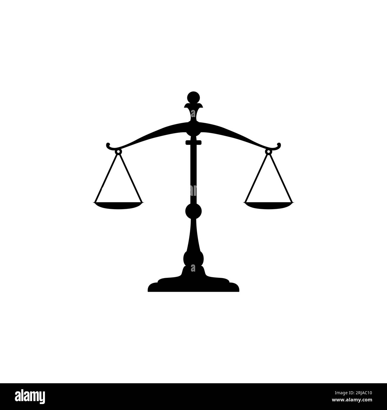 Simple Justice Scales Legal Law logo design Stock Vector Image & Art