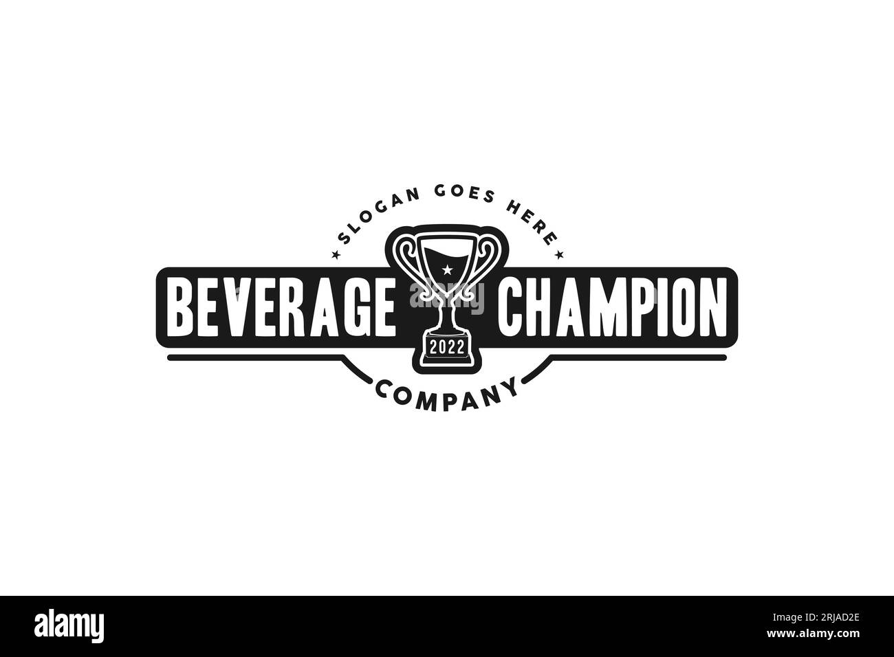 Trophy Cup Drink Beer Liquor for Sport Bar Cafe Tavern logo design