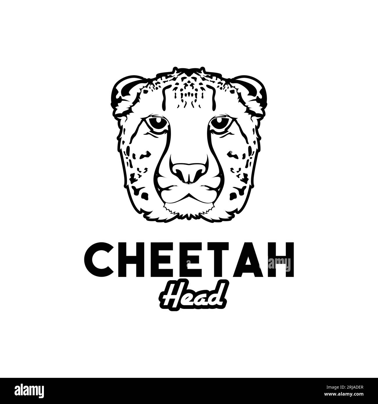 Cheetah Head Logo Vector Design Inspiration Stock Vector