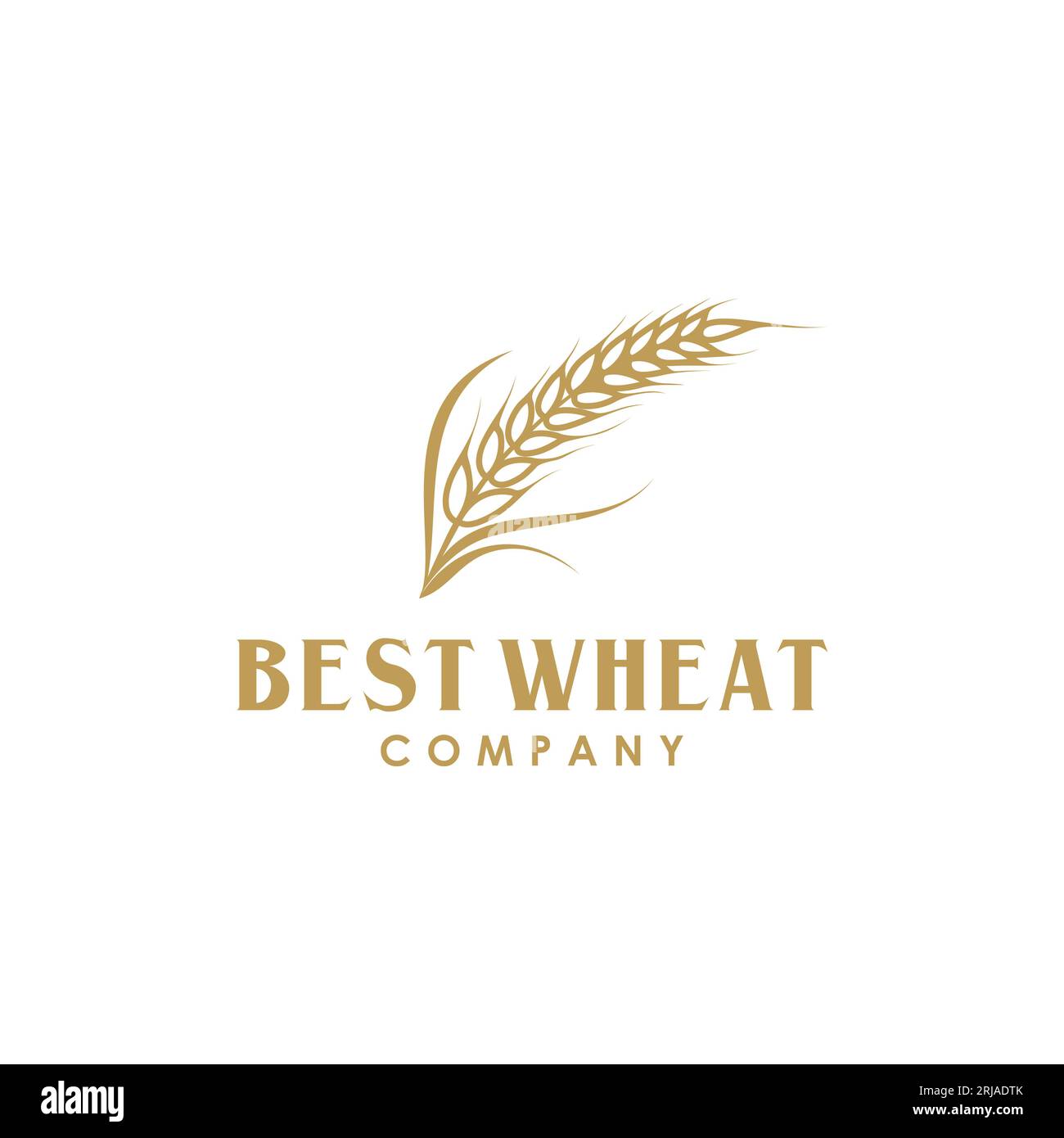 Golden Grain Wheat or Rice Logo Design Vector Stock Vector Image & Art Alamy