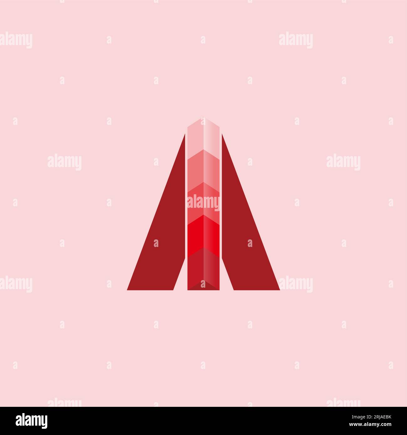 letter A up logo for the identity of a company engaged in development Stock Vector