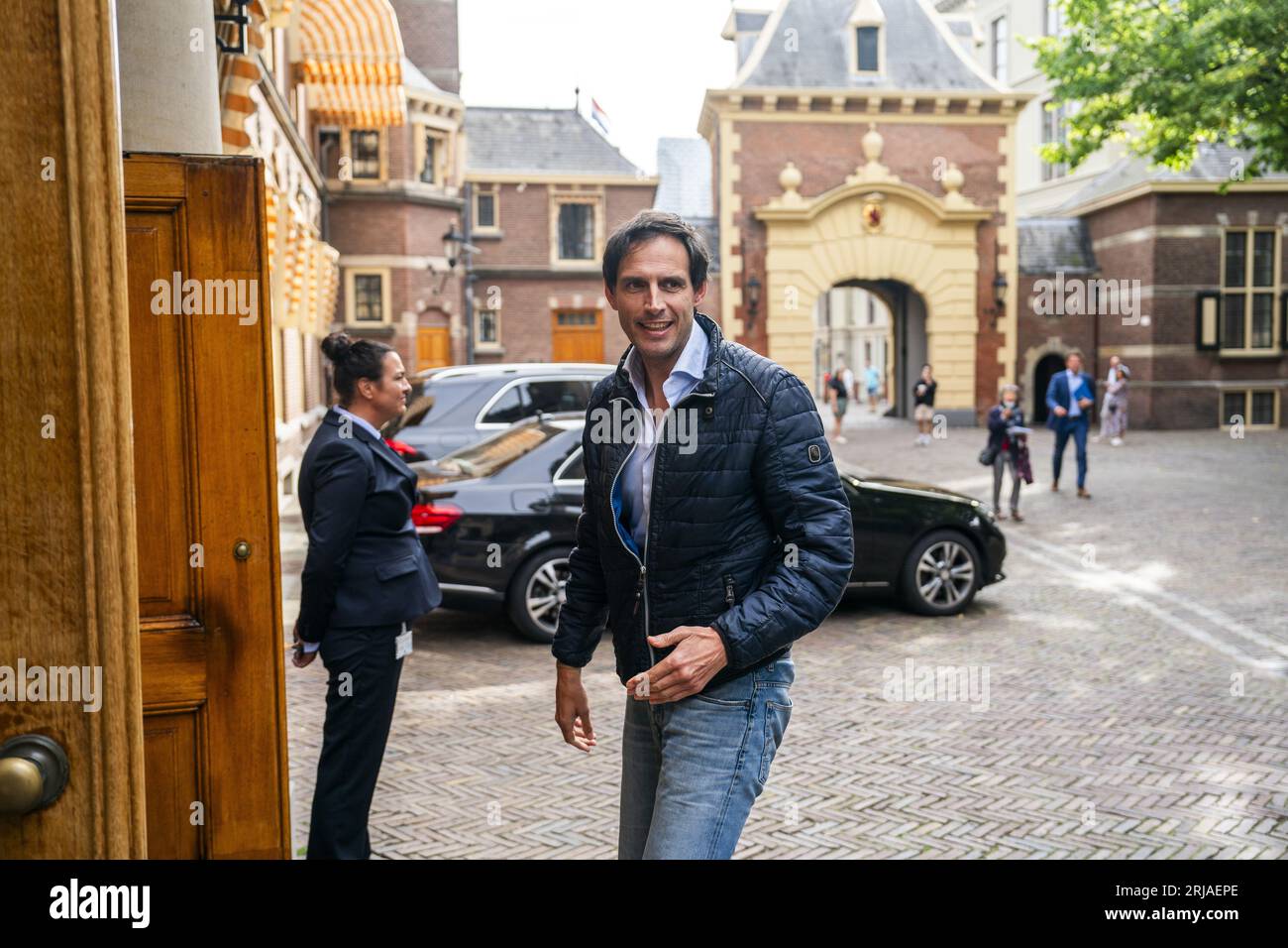 THE HAGUE - Minister Wobke Hoekstra arrives at the Ministry of General Affairs at the Binnenhof for the first budget council. Ministers discuss the budget for the coming year, in the run-up to Prinsjesdag. ANP JEROEN JUMELET netherlands out - belgium out Stock Photo