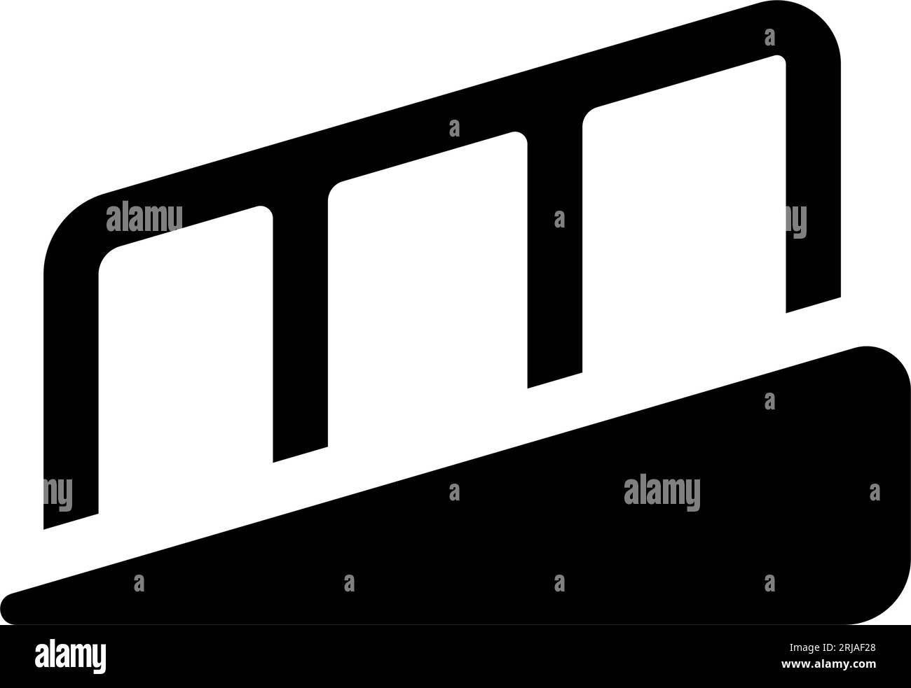Wheelchair ramp ( barrier free ) vector icon illustration Stock Vector ...