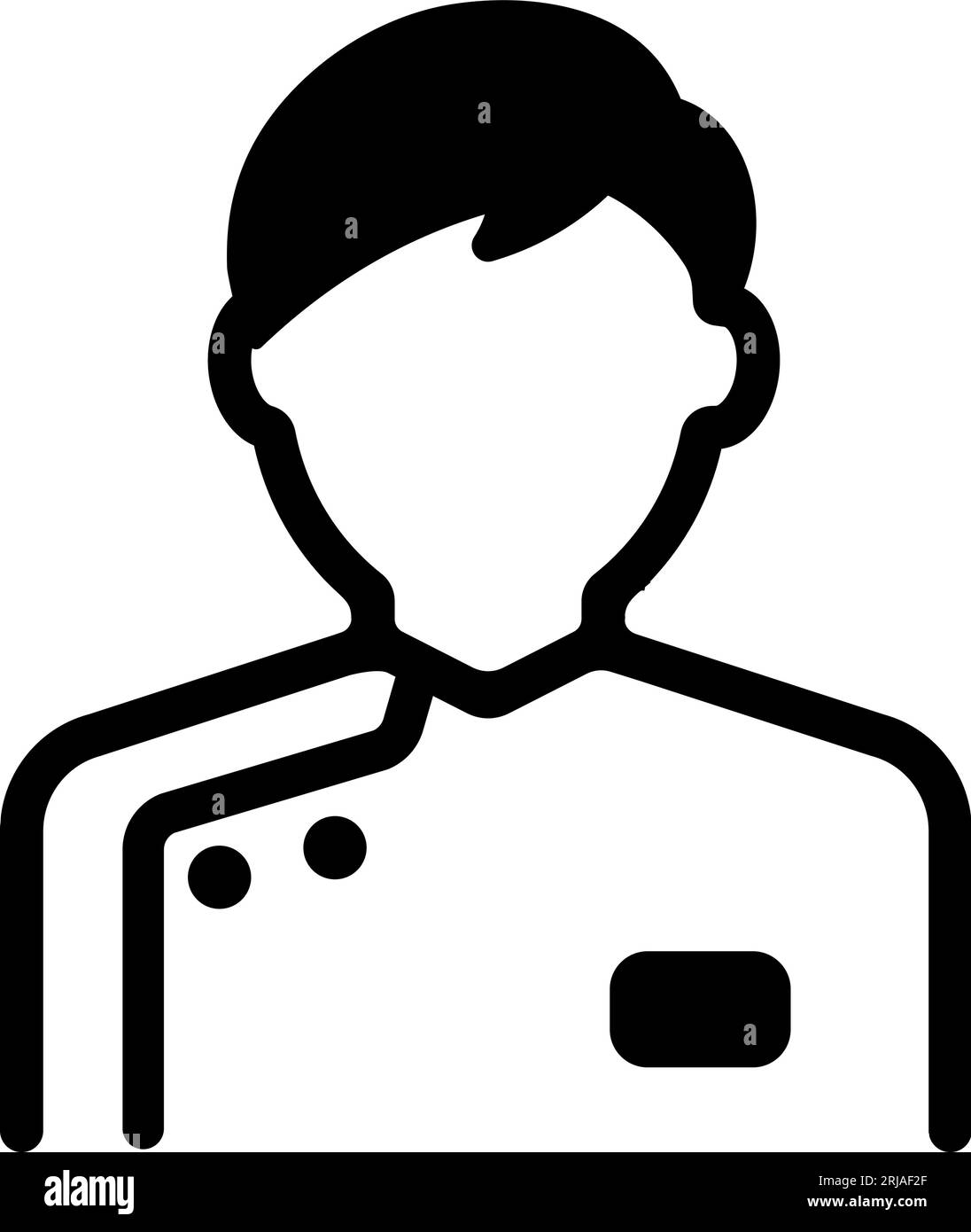 Caregiver ( therapist ) vector icon illustration Stock Vector