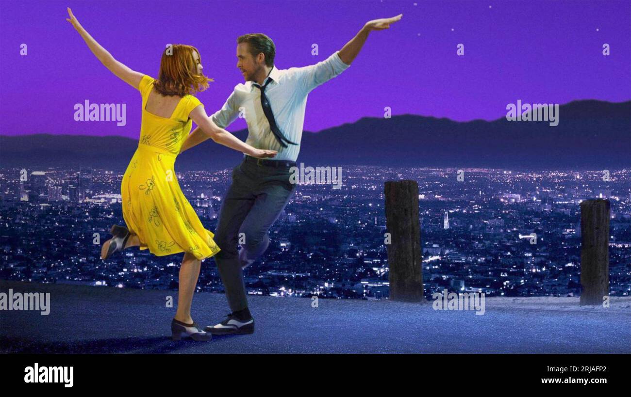 LA LA LAND 2016 Lionsgate Film With Emma Stone And Ryan Gosling Stock 