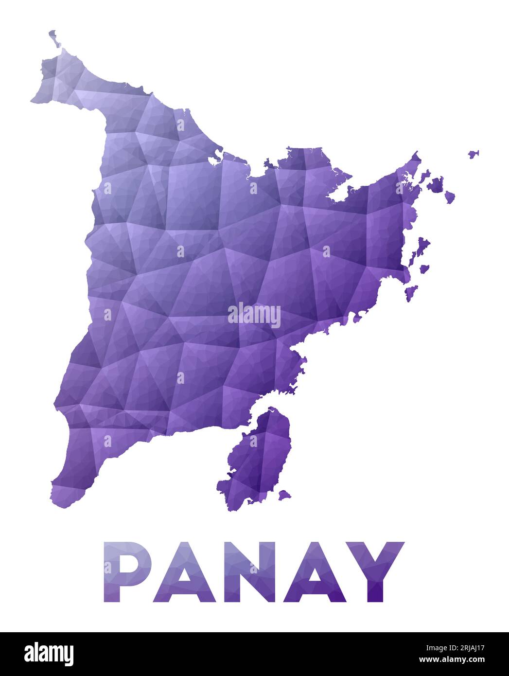 Philippines polygonal map Cut Out Stock Images & Pictures - Alamy