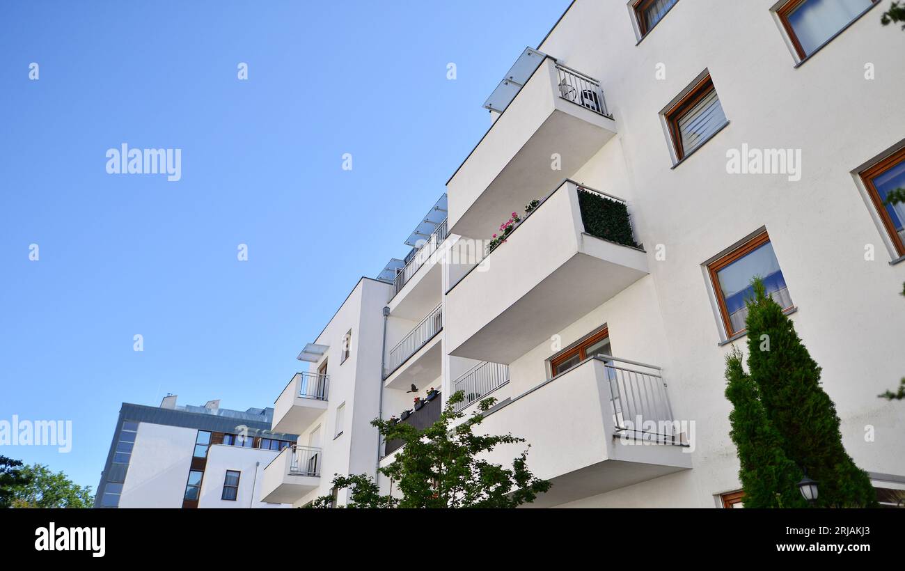 Luxury modern residential apartment building complex Stock Photo - Alamy