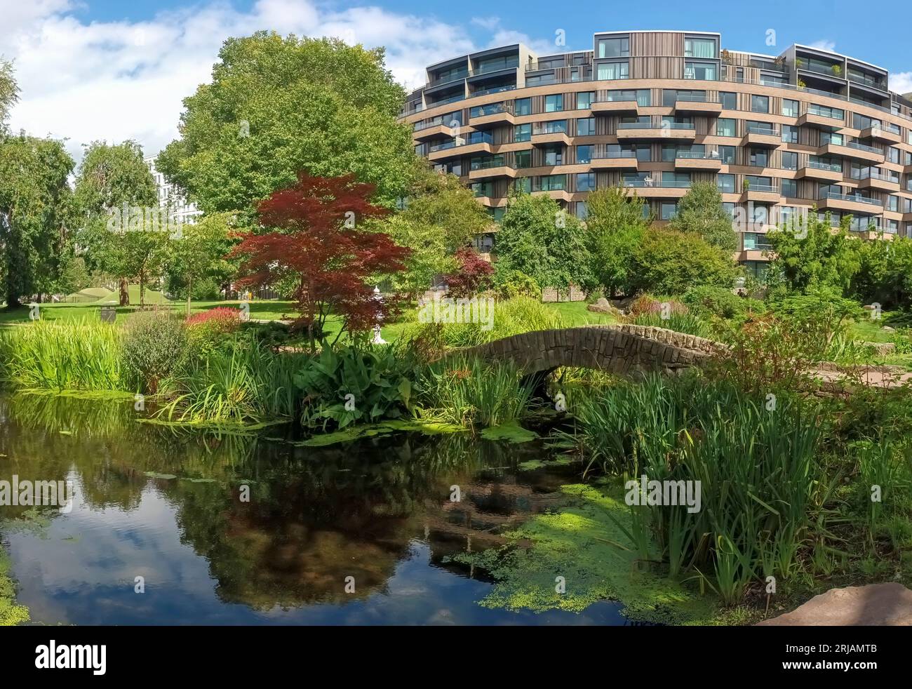 The Japanese Garden at Hammersmith Park in West London, UK Stock Photo