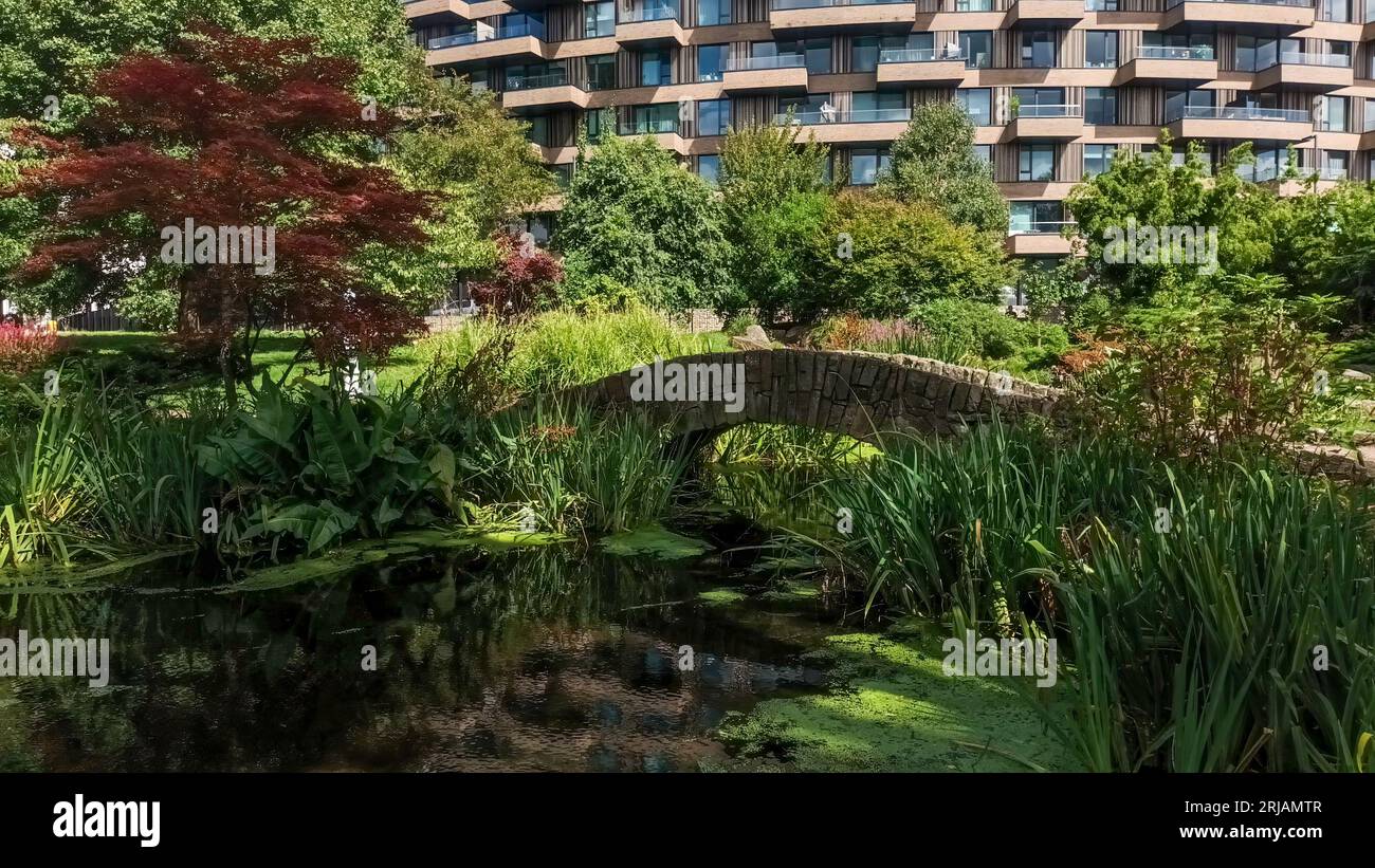 The Japanese Garden at Hammersmith Park in West London, UK Stock Photo