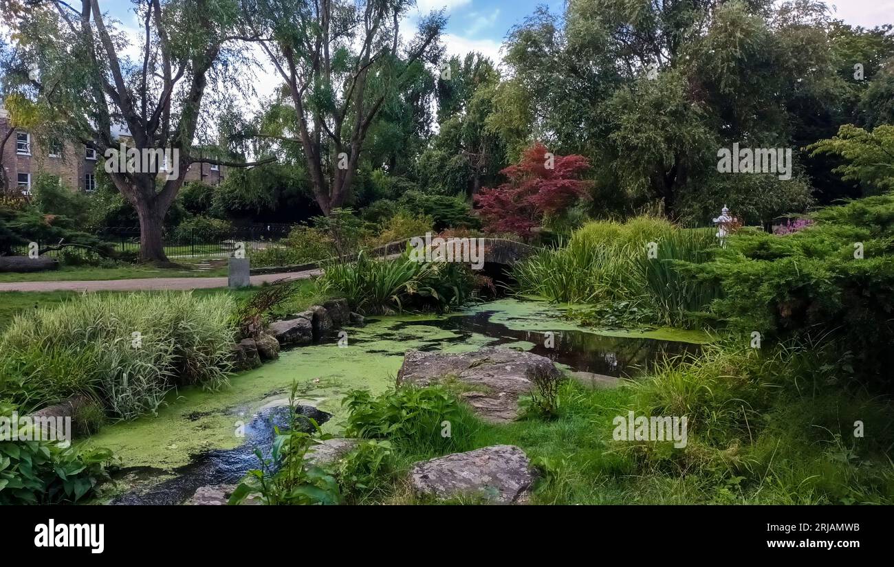 The Japanese Garden at Hammersmith Park in West London, UK Stock Photo