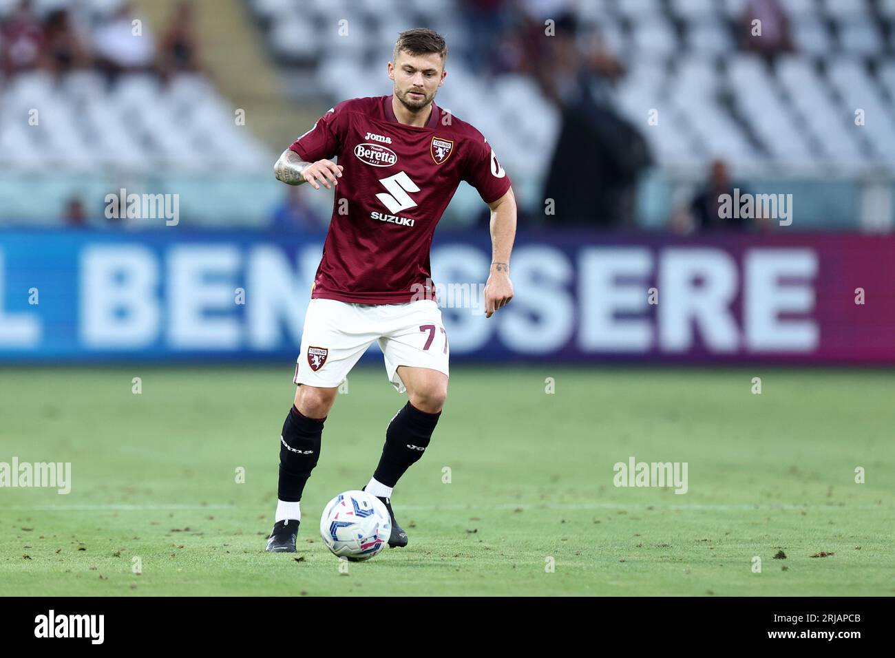 Torino, Italy. 21st Aug, 2023. Karol Linetty of Torino Fc in action during  the Serie A match beetween Torino Fc and Cagliari Calcio. Credit: Marco  Canoniero/Alamy Live News Stock Photo - Alamy