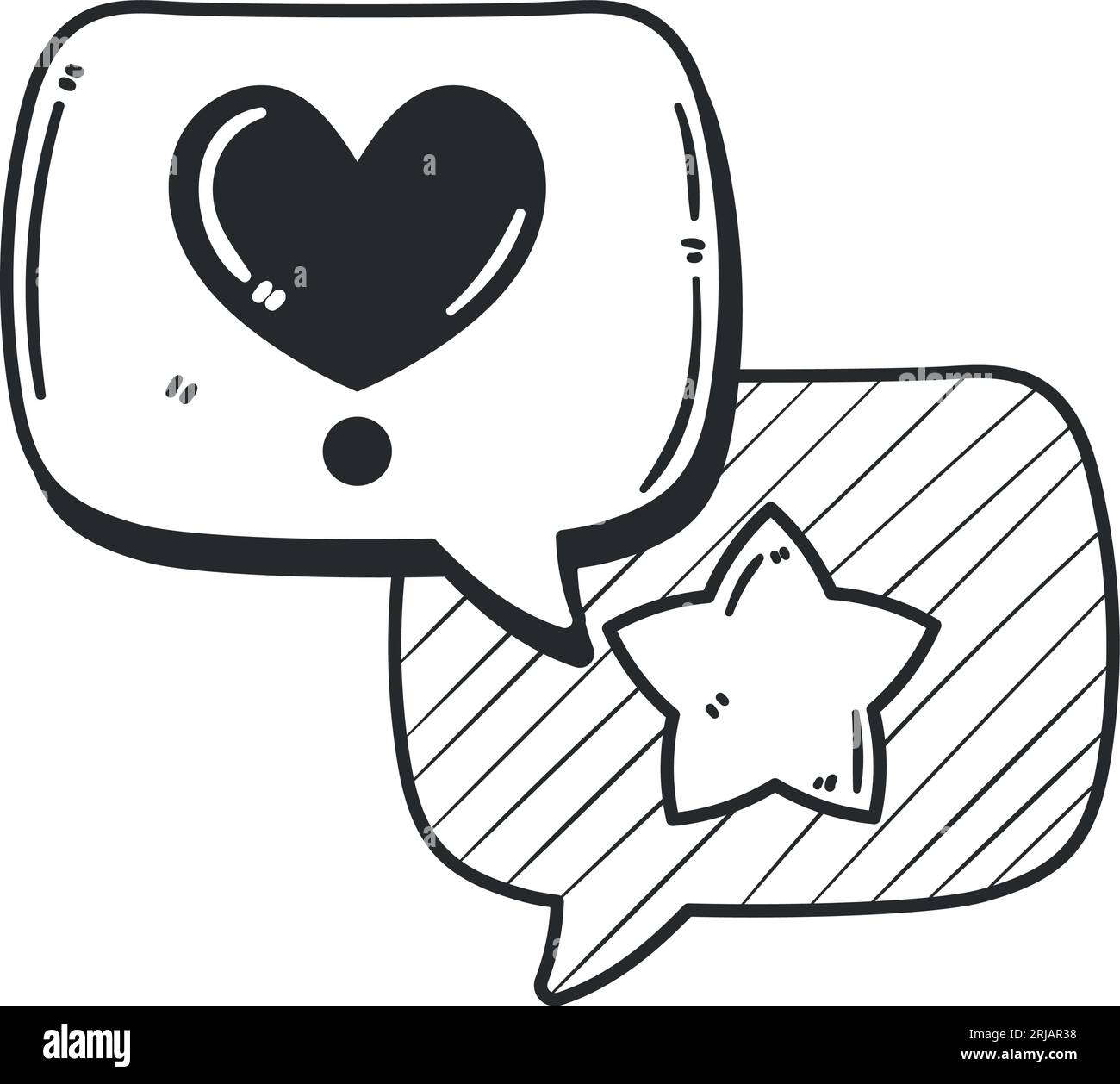 Speech bubbles love heart Black and White Stock Photos & Images - Alamy
