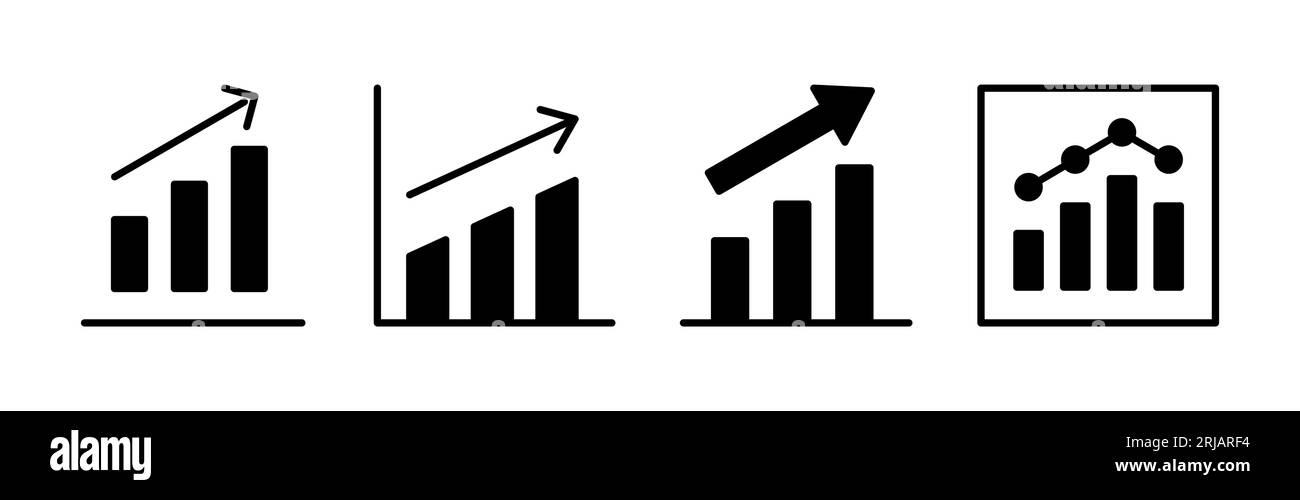 Growing graph Icon vector. Chart icon. Graph Icon Stock Vector Image ...