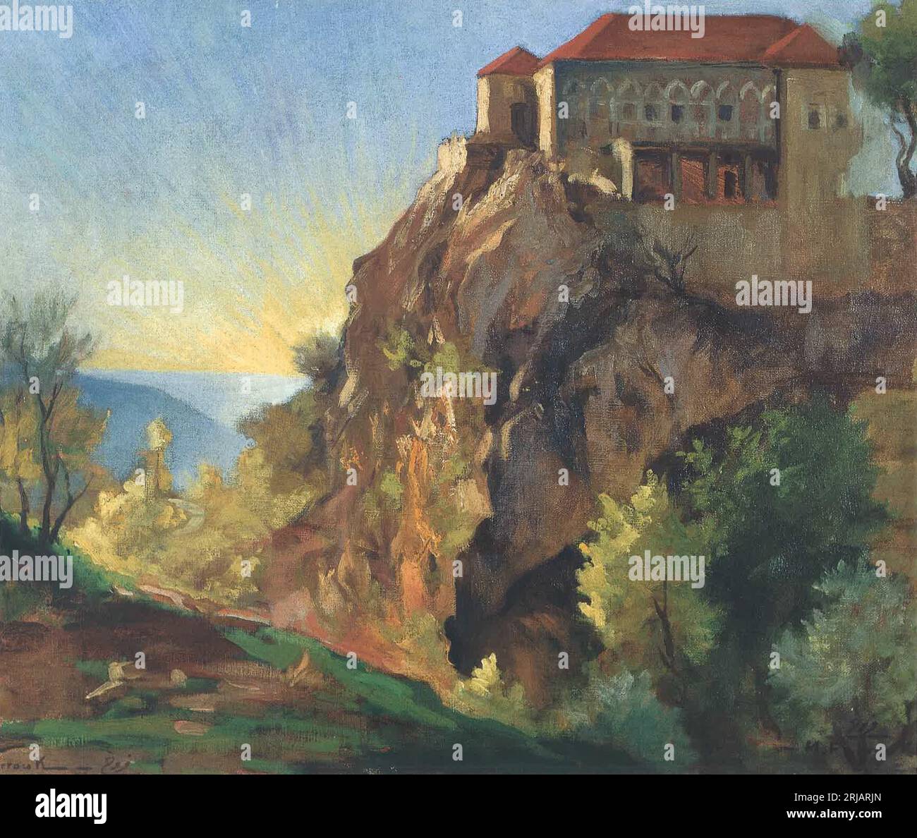 Lamartine's palace at Hammana by Moustafa Farroukh Stock Photo Alamy