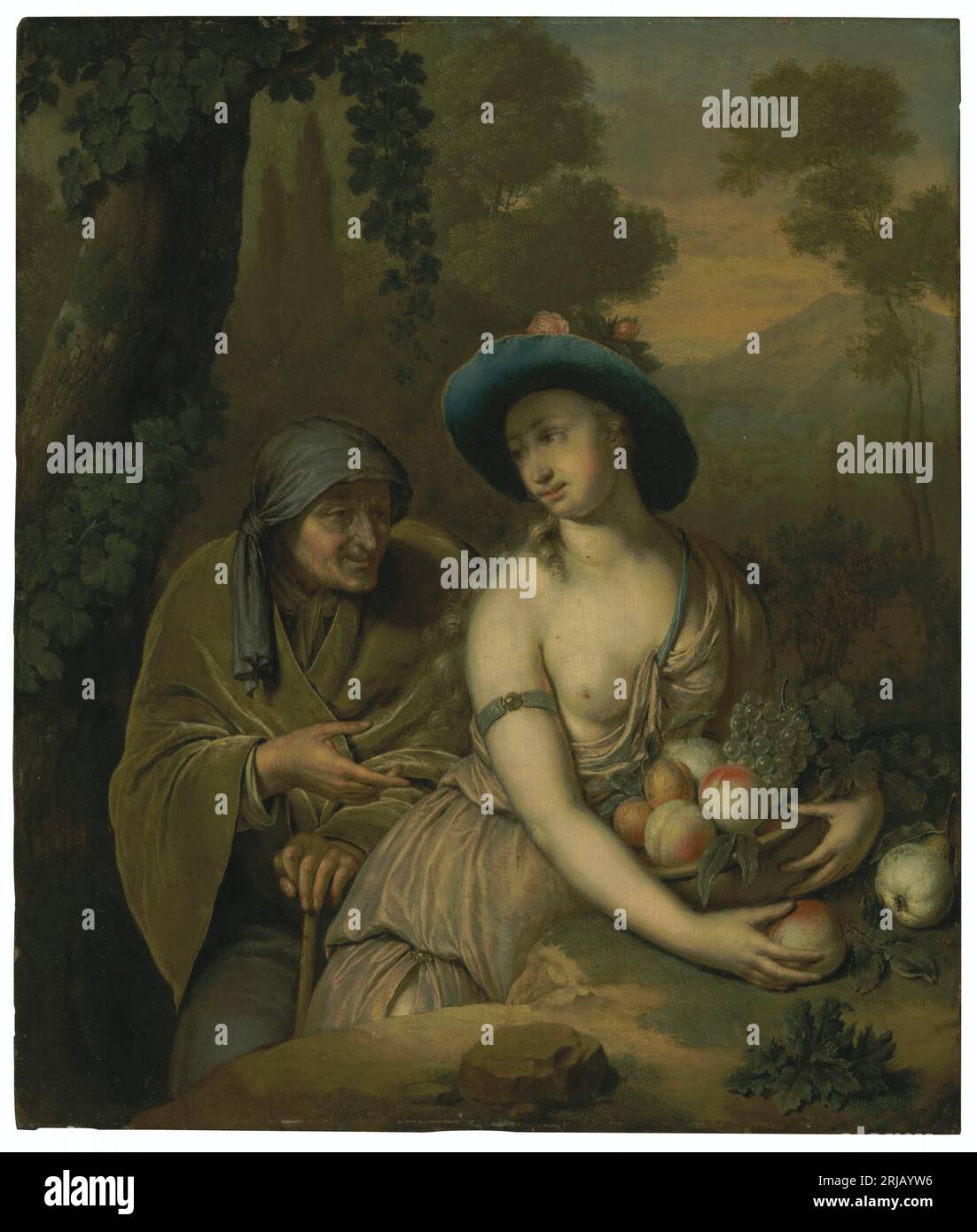 Vertumnus and Pomona 1725 by Willem van Mieris Stock Photo Alamy