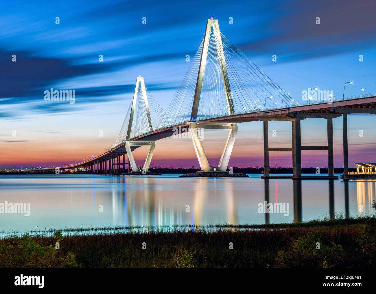 Arthur Ravenel Jr. Bridge,Sunset Charleston, South Carolina, United