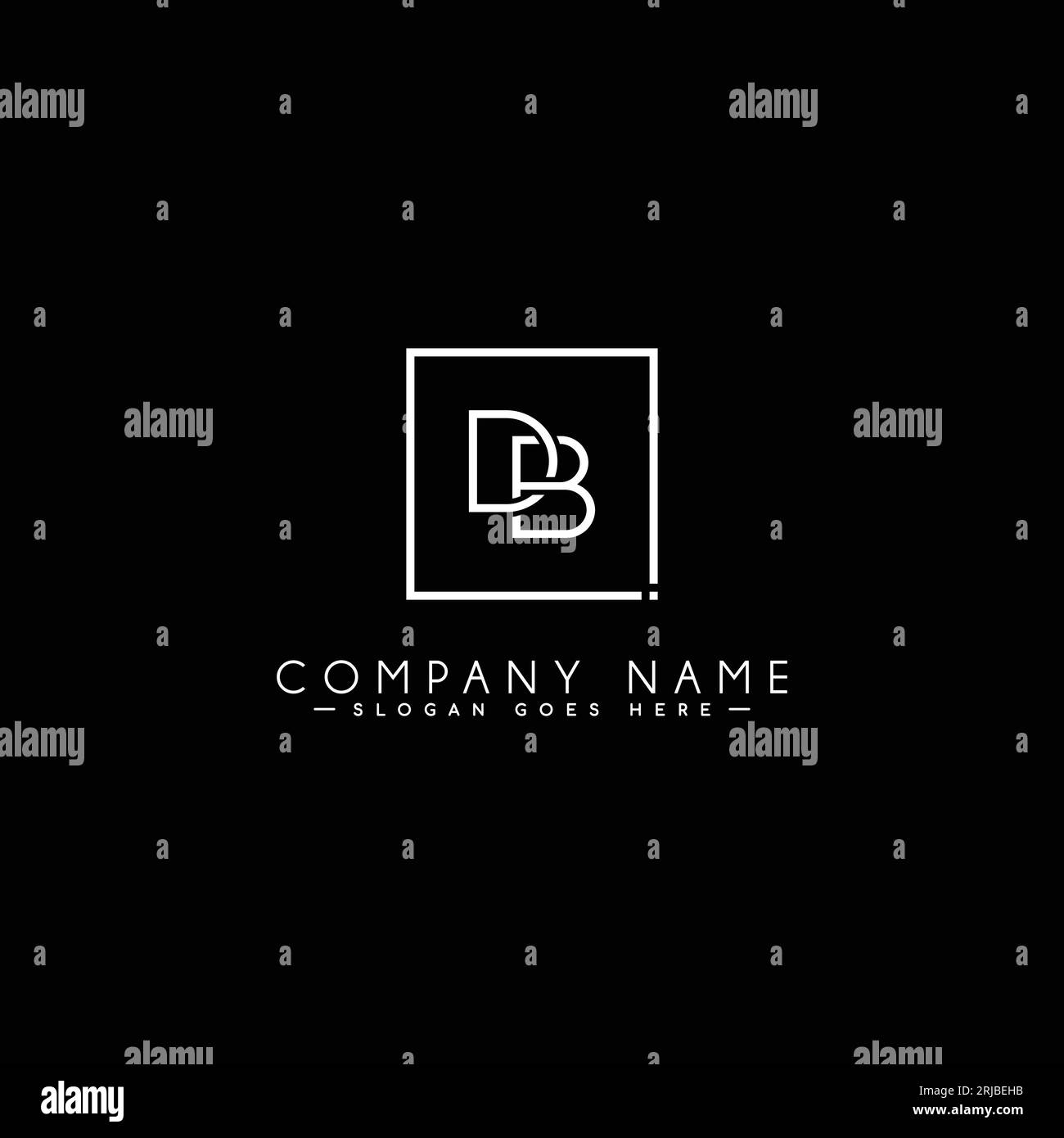 Creative Monogram for Initial Letter DB Logo - Minimal Vector Logo ...