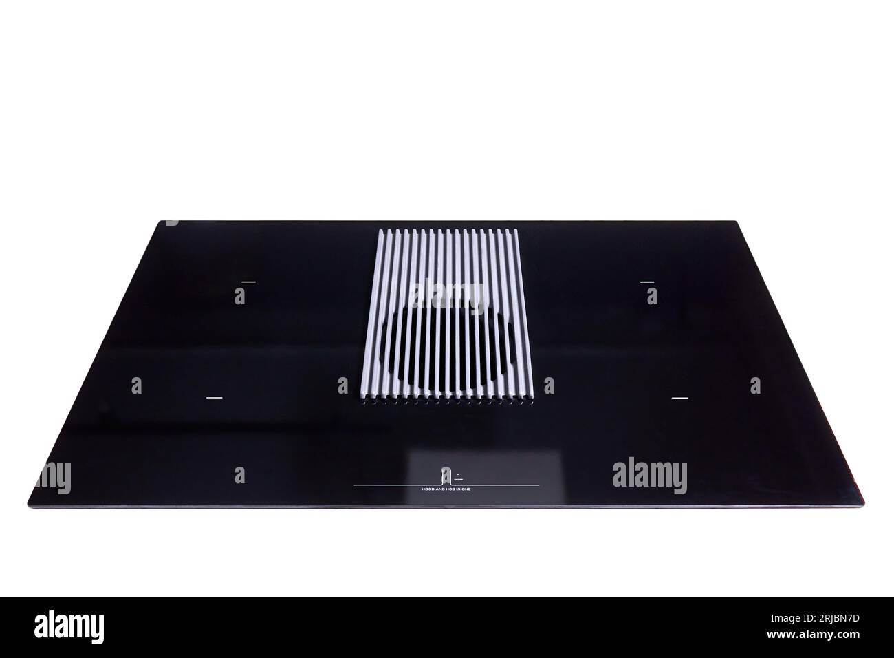 Induction cooker black glass hob with integrated hood or aspirating