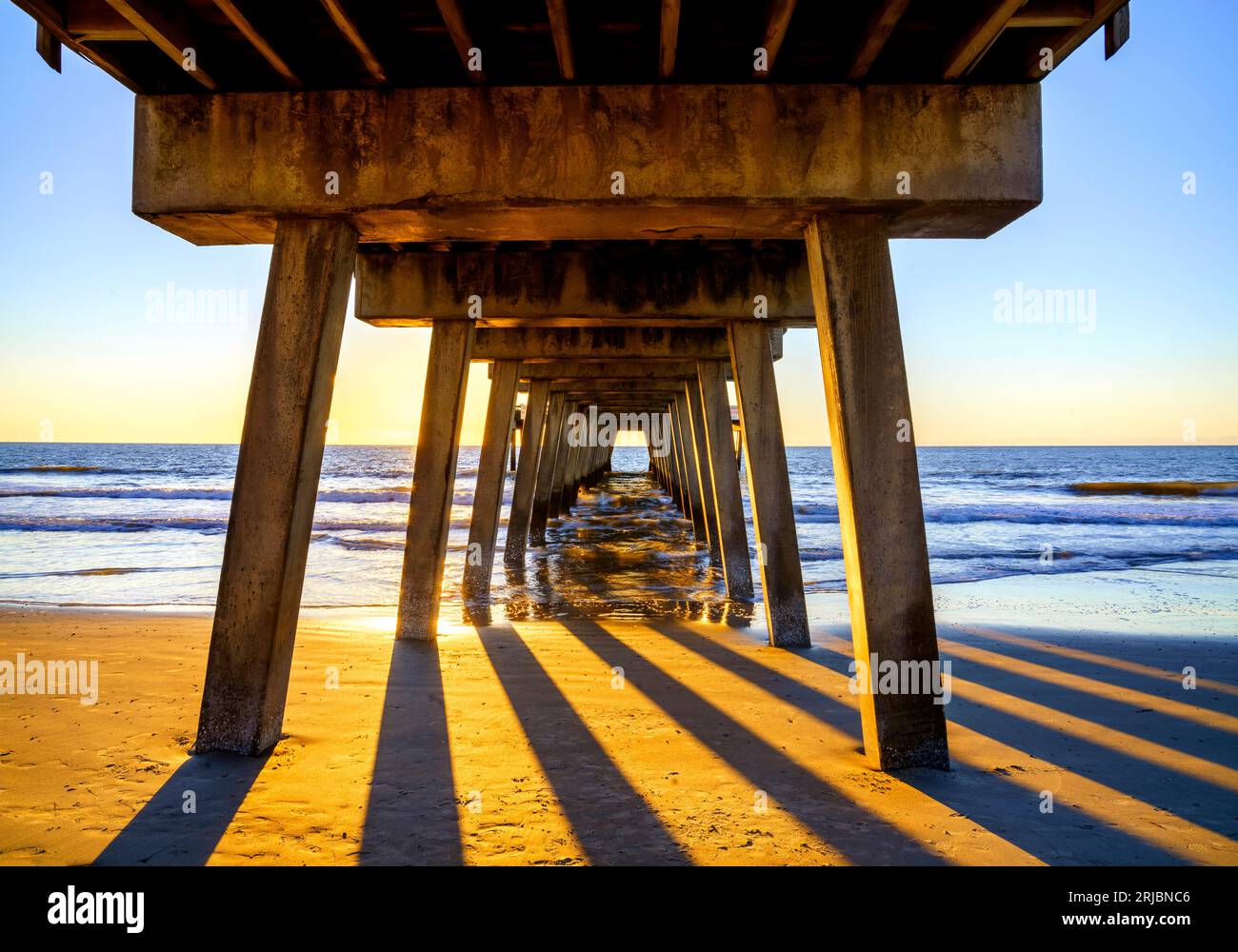 Tybee Island, Beach Pier Sunrise Savannah,Georgia, United States of