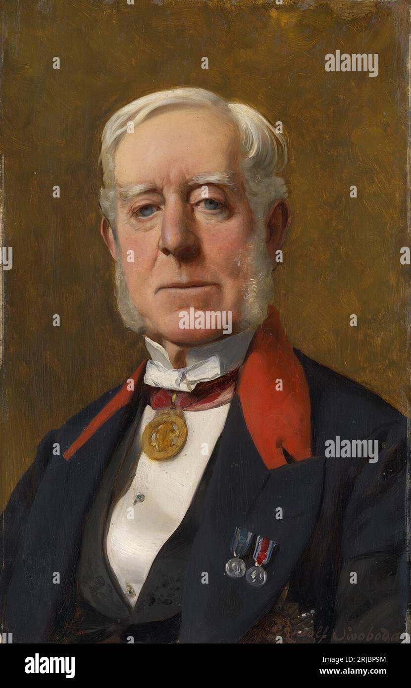 General Alexander Nelson Hood, 1st Viscount Bridport (1814-1904) by Rudolf Swoboda Stock Photo
