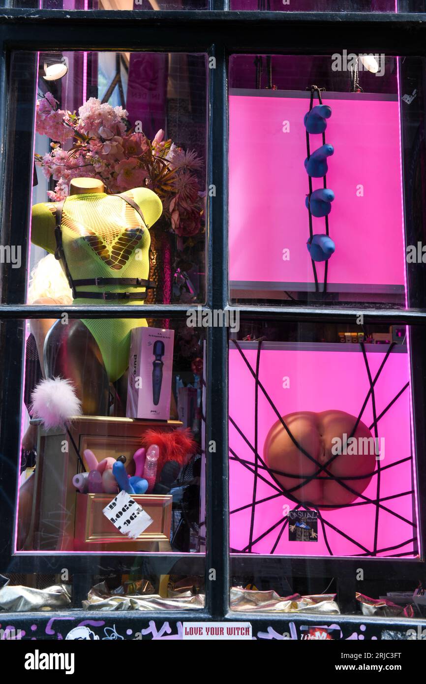 Amsterdam, Holland - 20 June 2023: windows of a sex shop at Amsterdam on  Holland Stock Photo - Alamy