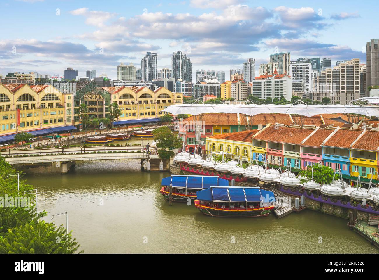 scenery of Clarke Quay located at Singapore River Planning Area in singapore Stock Photo