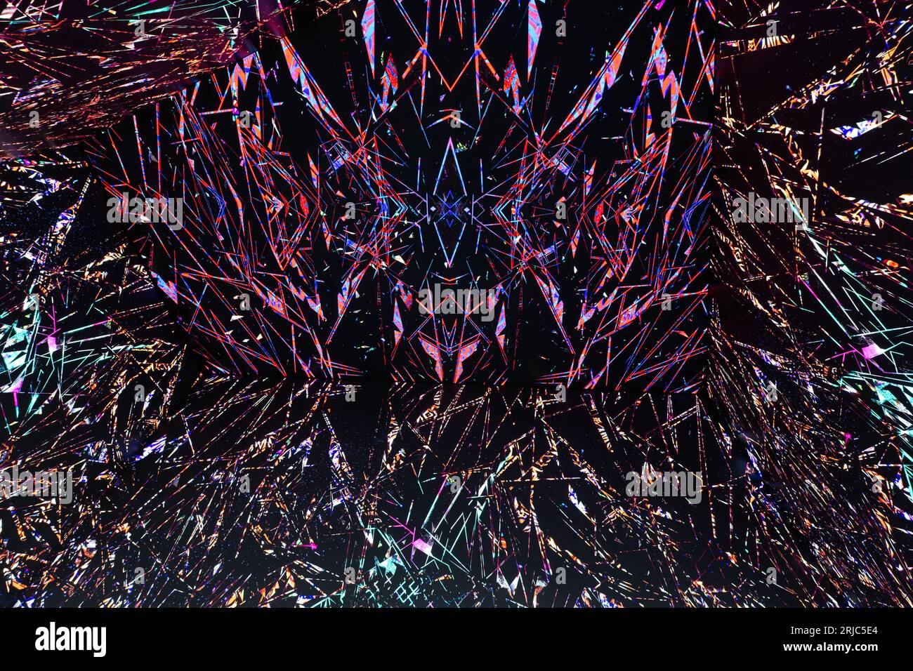 modern art video projection at The Now Building Stock Photo Alamy