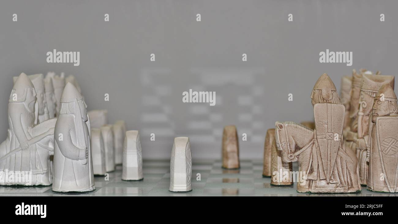 Houston, Texas USA 06242017 Chess board game in progress from a side