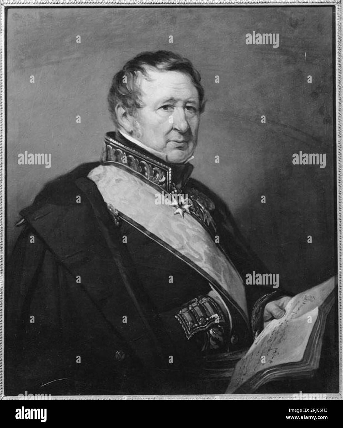 Karl Alexander Hård of Segerstad (1768-1840), general major, art collector, donor before 1840 by Johan Gustaf Sandberg Stock Photo
