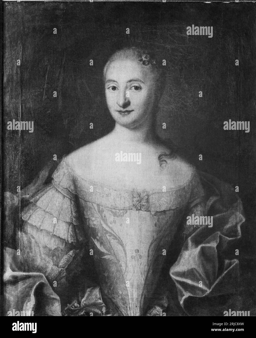 Maria Kristina Cronhielm of Flosta (1707-1765), baroness, married to baron Georg Reinhold von Köhler by Johan Henrik Scheffel Stock Photo