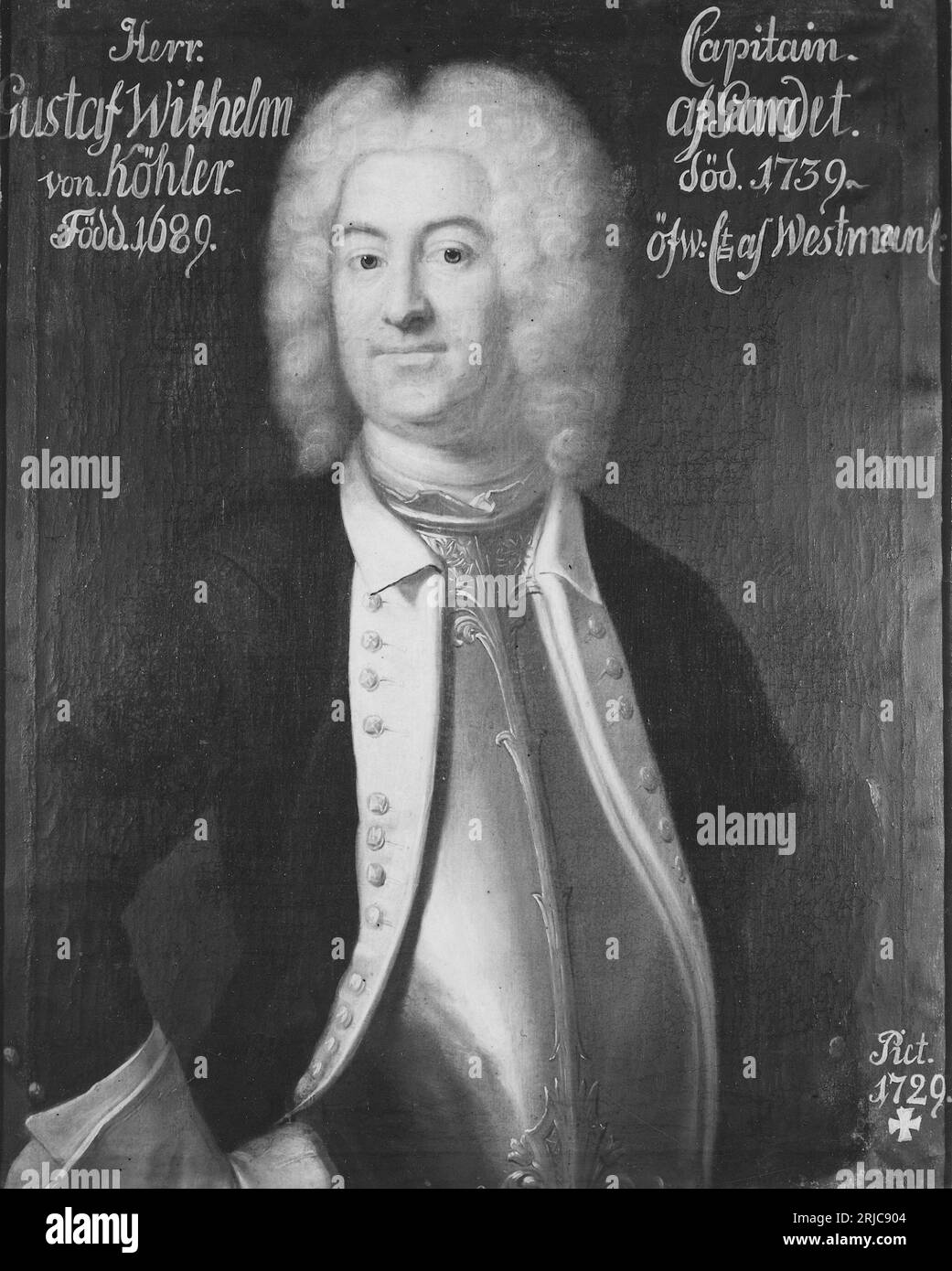 Gustaf Wilhelm von Köhler, 1690-1739, friherre 1729 by Johan Henrik Scheffel Stock Photo