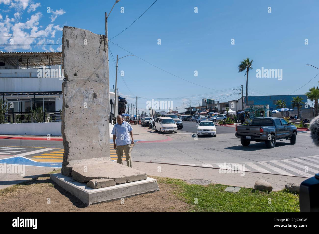 San Diego, USA. 18th Aug, 2023. A section of the Cold War era Berlin