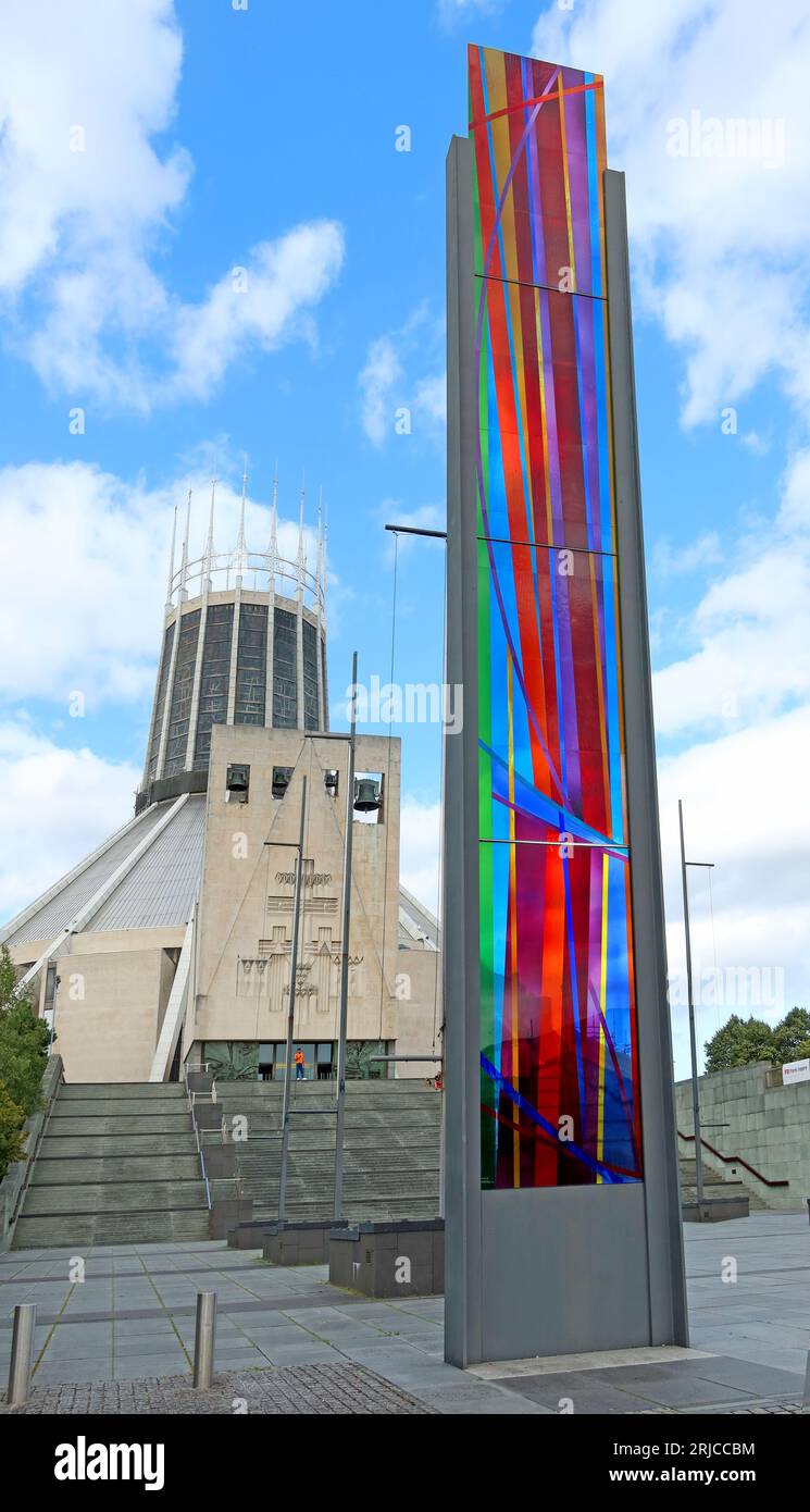 Modern conical Roman Catholic, Liverpool Metropolitan Cathedral 1967, Mount Pleasant, , Merseyside, England, UK, L3 5TQ Stock Photo