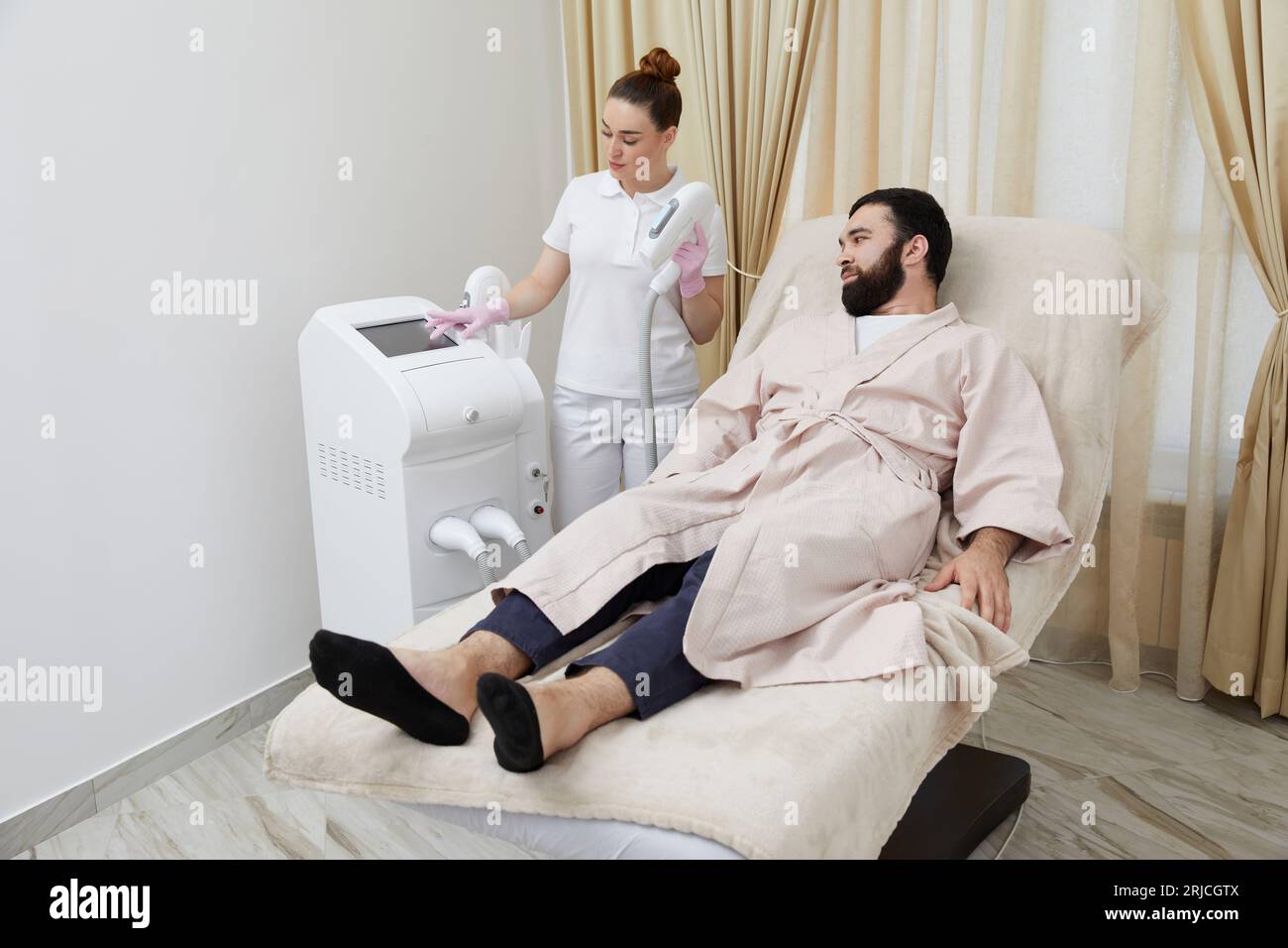 Modern Grooming Techniques Man's Face Laser Hair Removal at