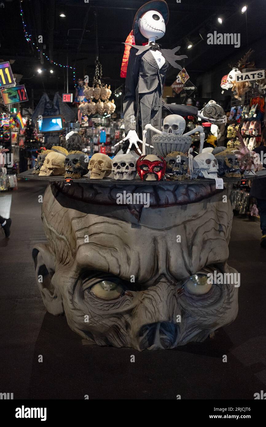 A general view of the interior of The Halloween Adventure, a 12 month a year costume & tchotchke shop in Greenwich Village, Manhattan Stock Photo - Alamy