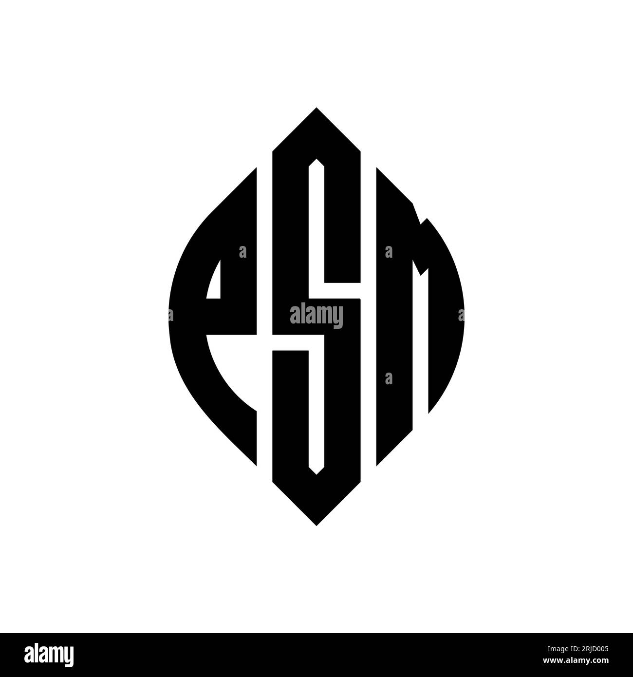 Original psm logo is stylish and elegant in shape Vector Image