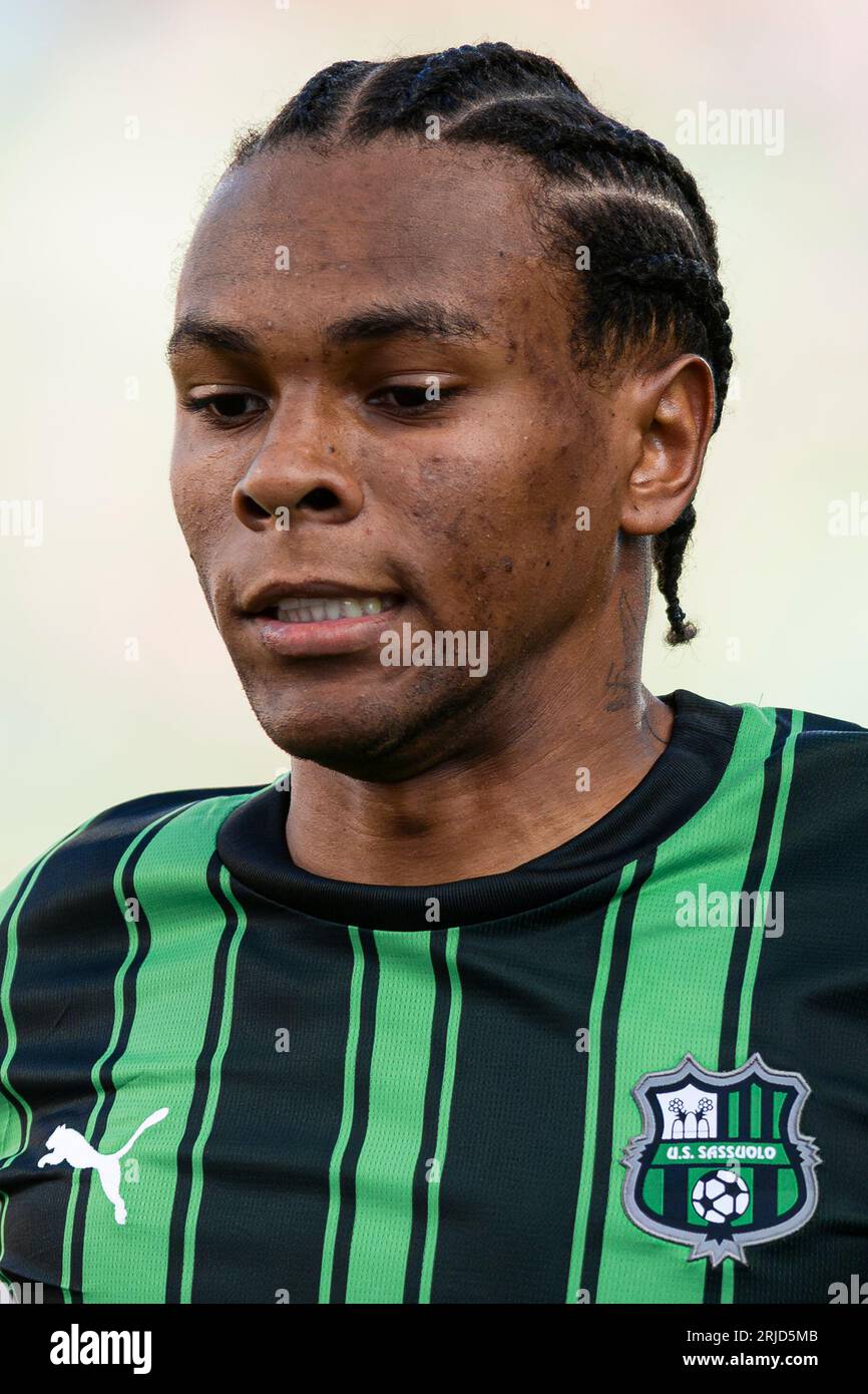 Armand Lauriente of US Sassuolo looks during the Serie A football match between US Sassuolo and Atalanta BC. Stock Photo