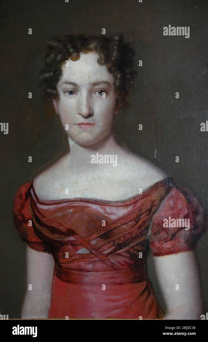 Portrait of Henrietta Casimira Johanna Wilhelmina van Asbeck (1801-1885) 1823 by Willem Bartel van der Kooi Stock Photo