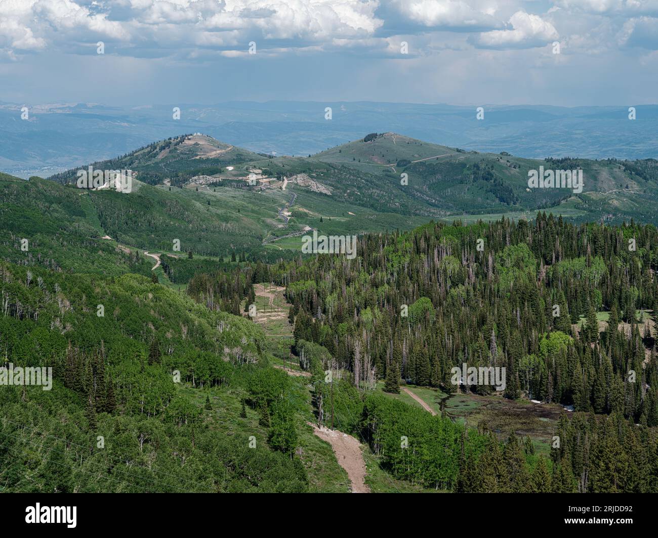 Guardsman Pass has an elevation of 9,717 feet with a scenic drive that offers breathtaking views Stock Photo