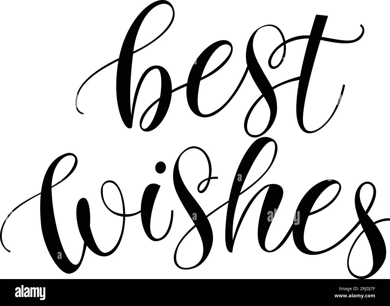 Best Wishes Calligraphic Lettering Stock Vector Image & Art Alamy