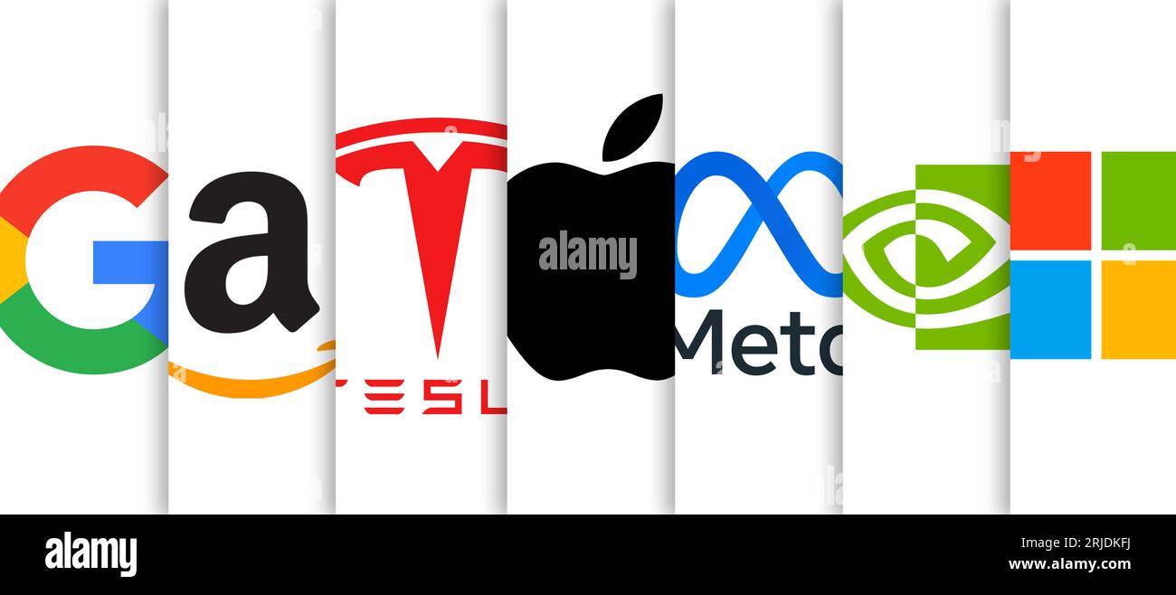 The largest American technology companies Stock Photo
