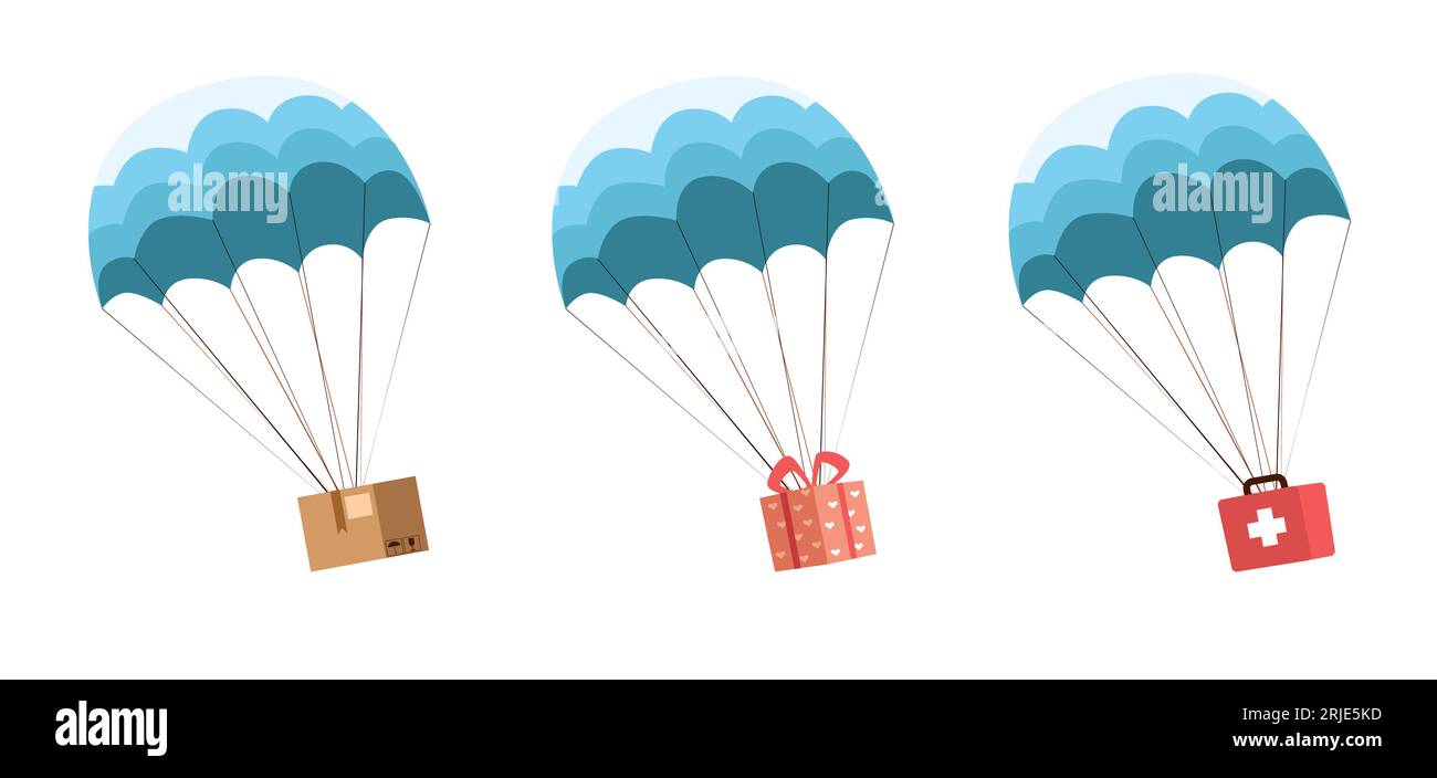 Concept of an online delivery service for freight, cardboard container