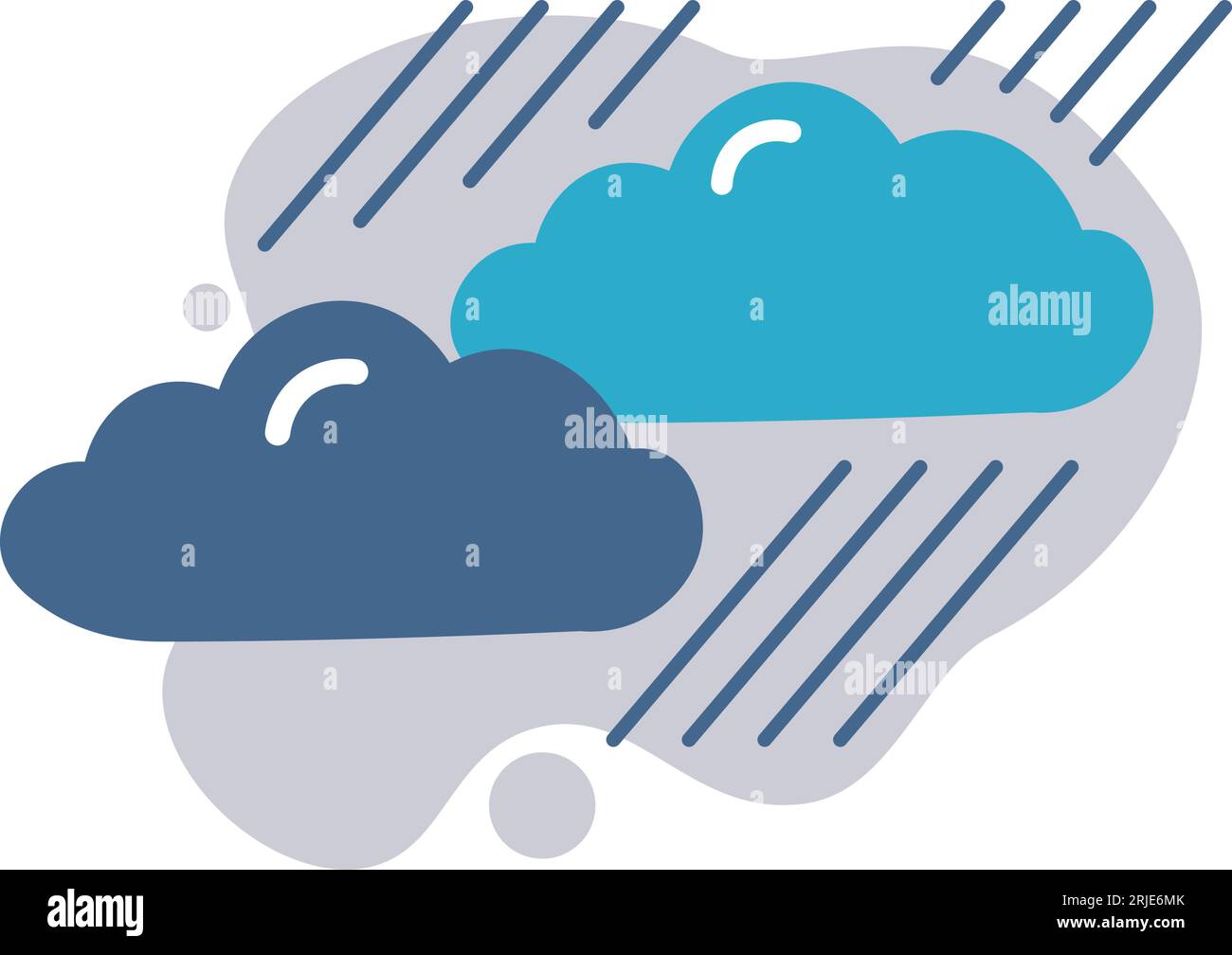 Cloudscape, cloudy weather forecast, meteorology Stock Vector