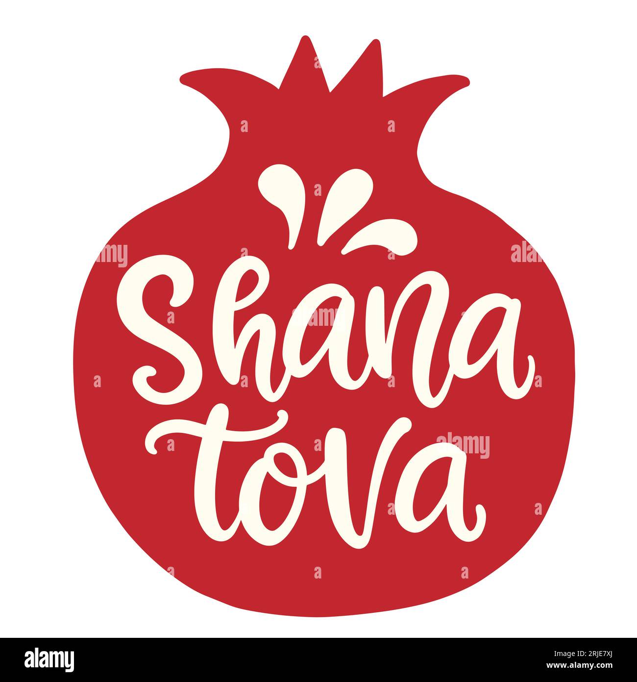 Rosh Hashanah Jewish New Year Shana Tova Lettering Stock Vector
