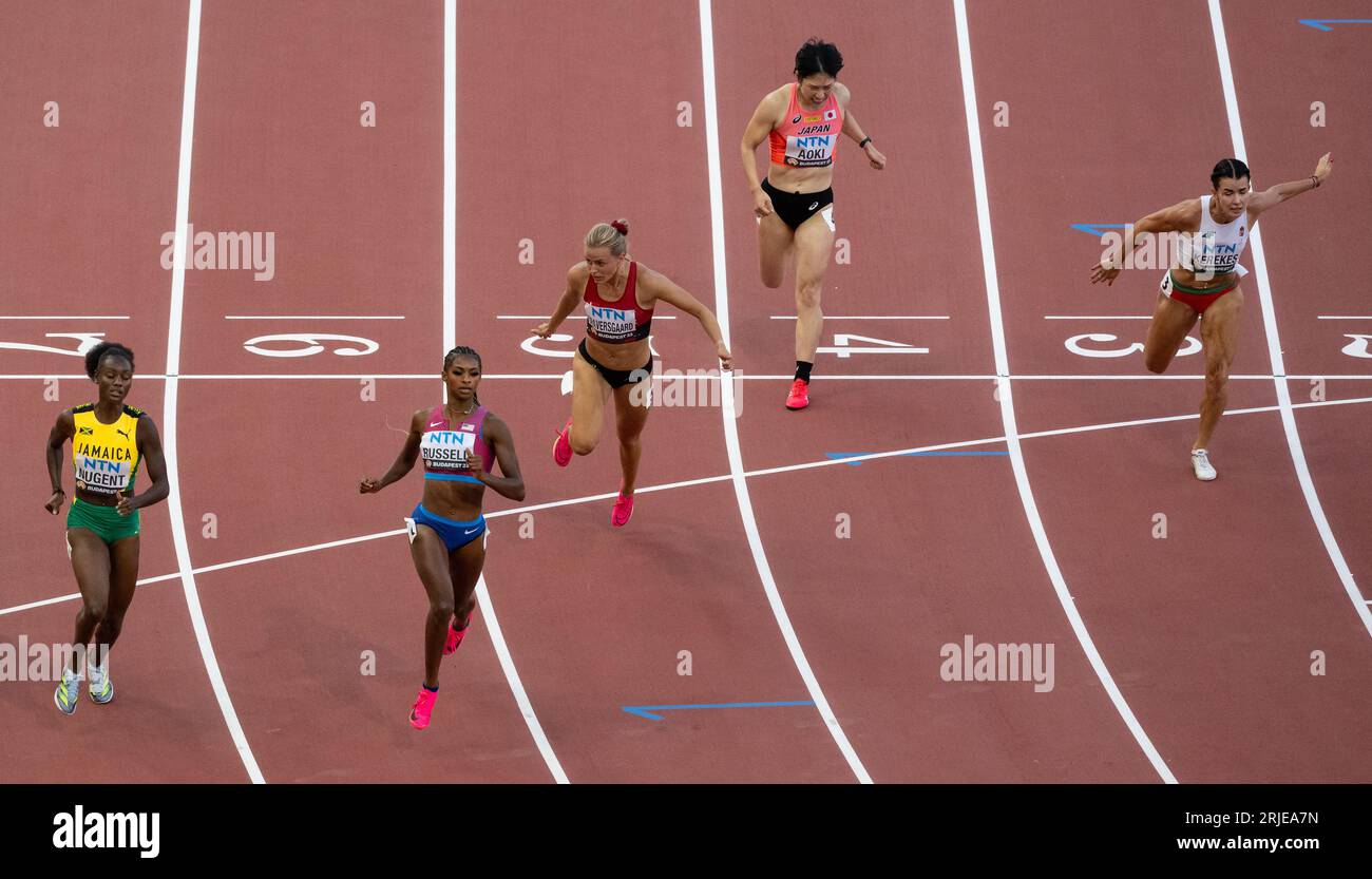 Budapest, Hungary. 22nd Aug, 2023. Athletics World Championships, 100m