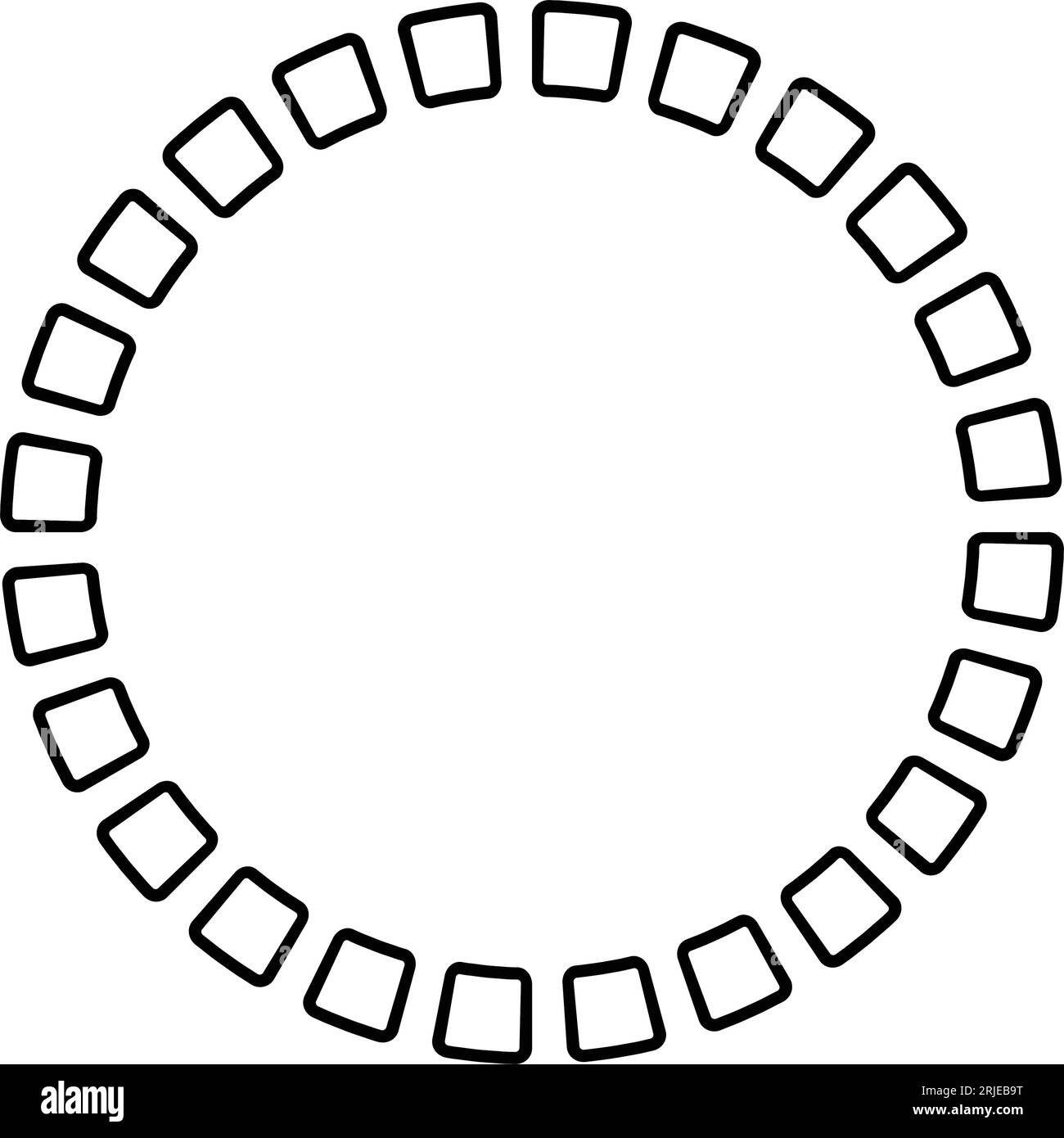 Circle frame border round design shape icon for decorative vintage ...