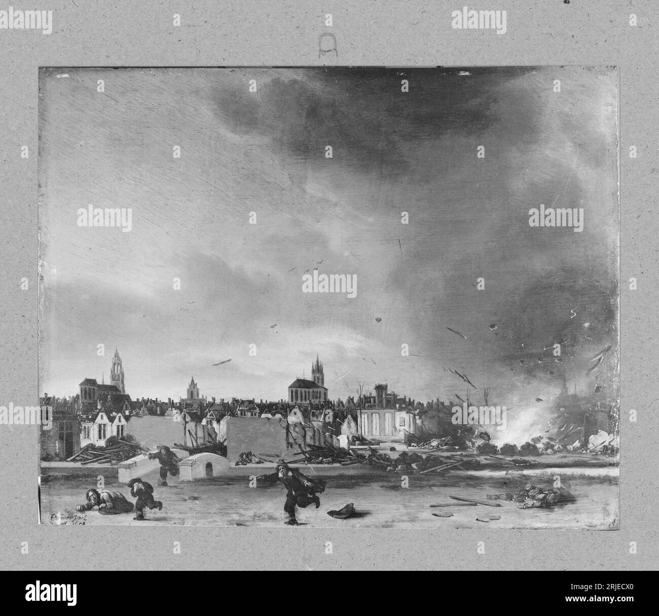 The Explosion of the Gunpowder Store in Delft, 12 October 1654 1654 by ...